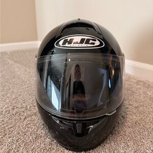 HJC Black Motorcycle Helmet